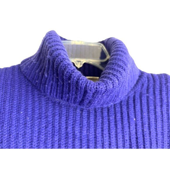 Jones New York Large Purple Knit Chunky Turtleneck Sweater 36a - Picture 3 of 8